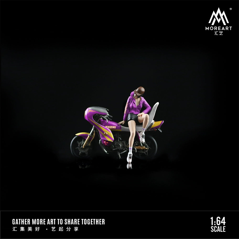 MoreArt Combo người đẹp anime và xe phân khối lớn 1/64