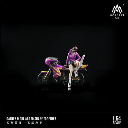 MoreArt Combo người đẹp anime và xe phân khối lớn 1/64
