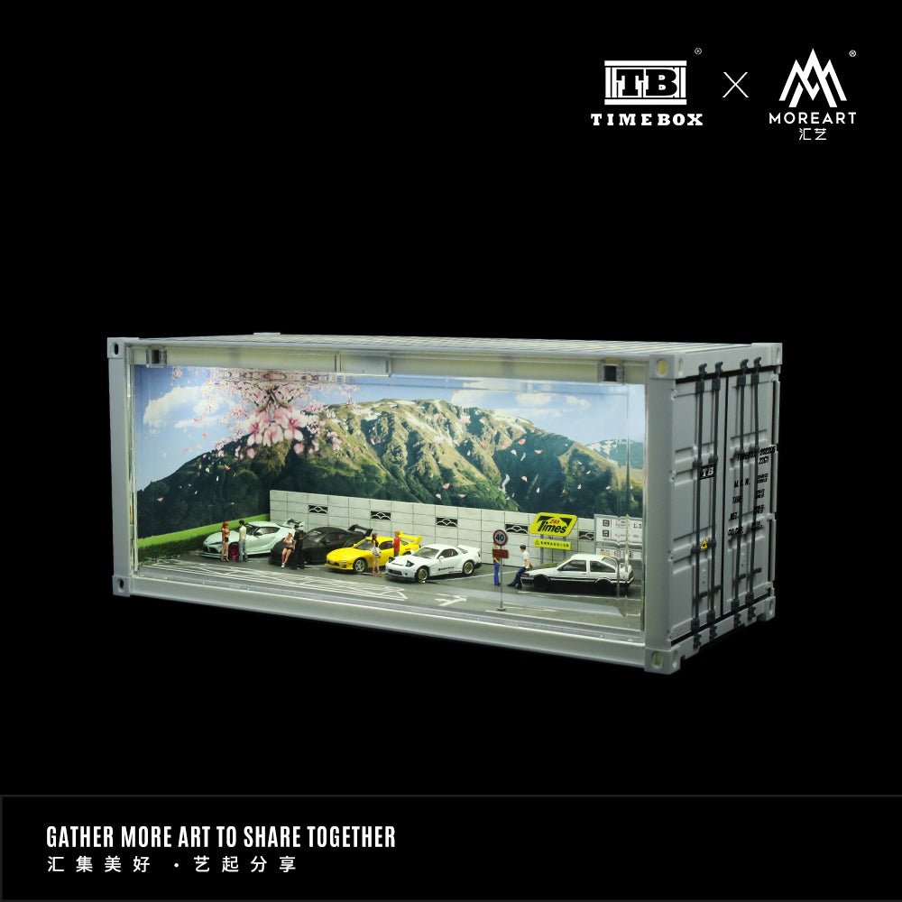 TimeBox x MoreArt Intitial D container bãi đỗ xe 1/64