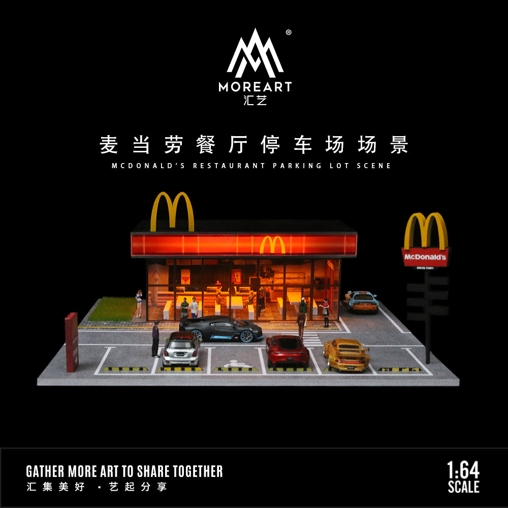 MoreArt cửa hàng McDonald và figure nhân viên của hãng 1/64