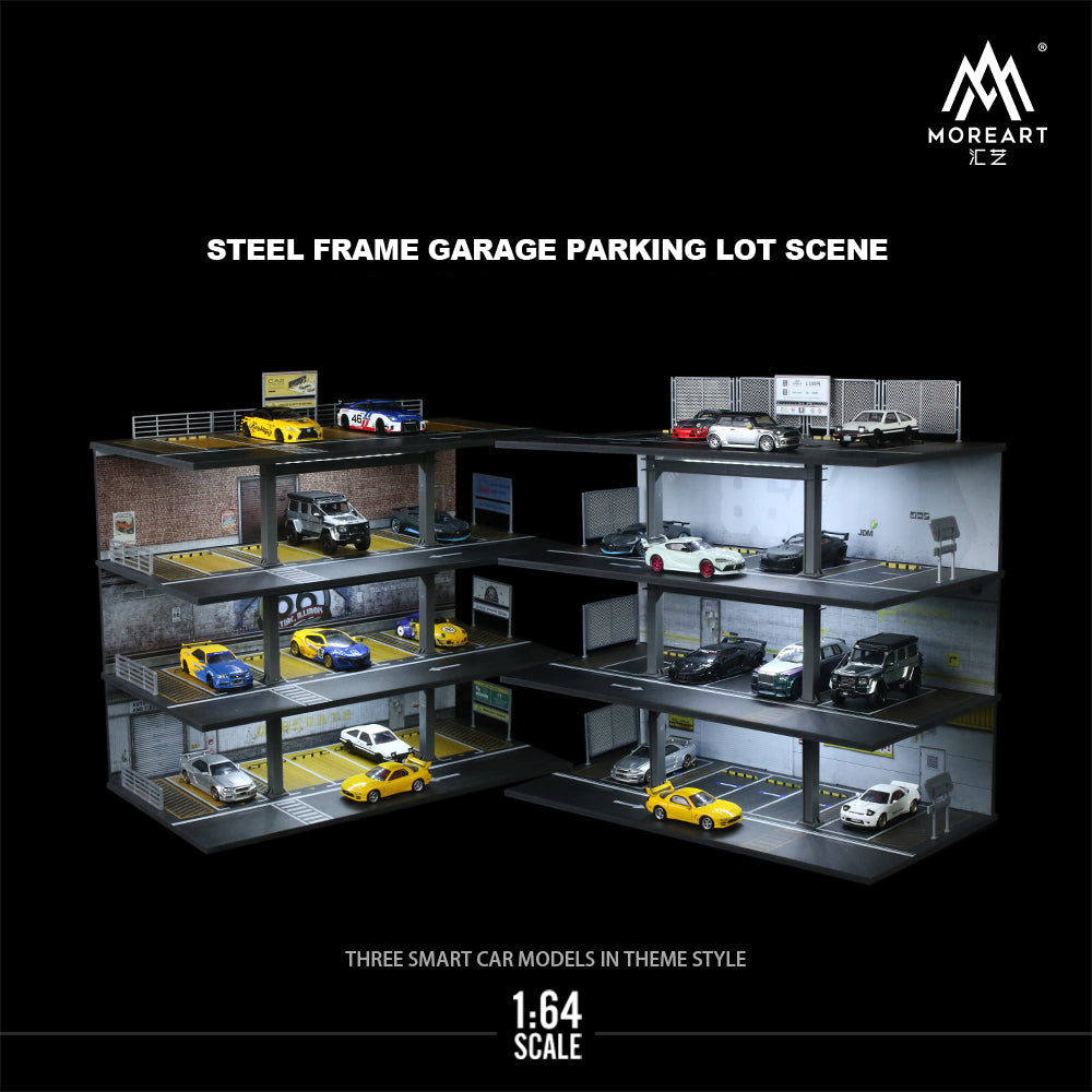 MoreArt 923004 Garage sửa xe đế kim loại lắp ghép 1/64