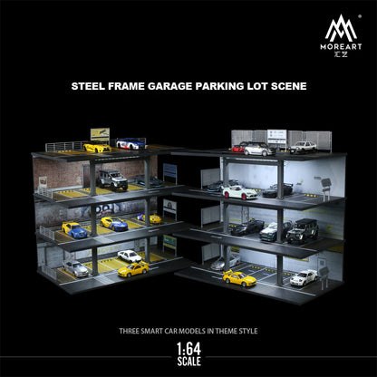 MoreArt 923004 Garage sửa xe đế kim loại lắp ghép 1/64