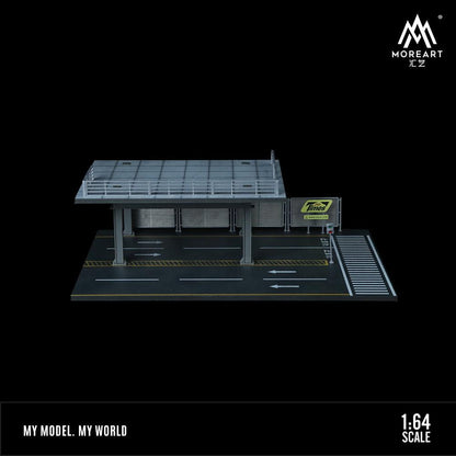 MoreArt 923004 Garage sửa xe đế kim loại lắp ghép 1/64