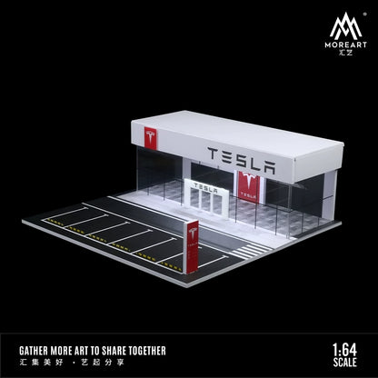 MoreArt Tesla 4S Showroom có đèn chiếu sáng 1/64