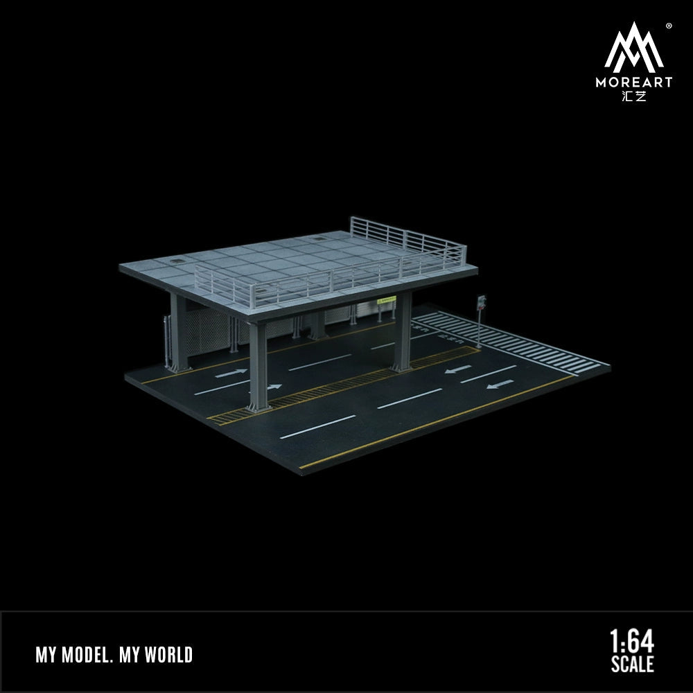 MoreArt 923004 Garage sửa xe đế kim loại lắp ghép 1/64