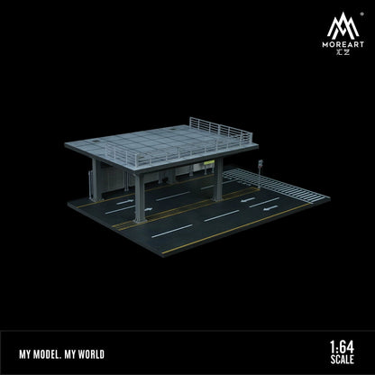 MoreArt 923004 Garage sửa xe đế kim loại lắp ghép 1/64