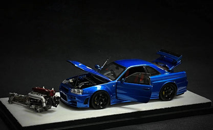 Mô hình xe PGM & One Model 1:43 Nissan Skyline Z-Tune in Metallic Blue Ordinary Version / PGM-430101A