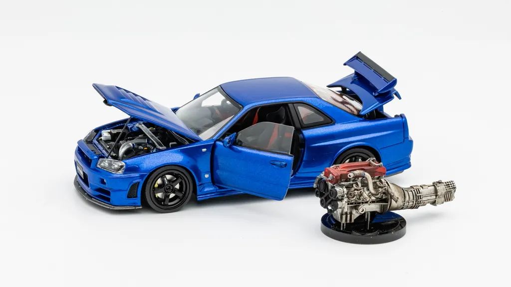 Mô hình xe PGM & One Model 1:43 Nissan Skyline Z-Tune in Metallic Blue Ordinary Version / PGM-430101A