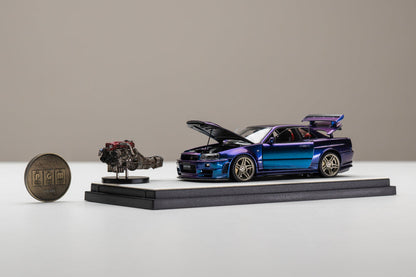 Mô hình xe PGM & One Model 1:43 Nissan Skyline Z-Tune in Chameleon Ordinary Version / PGM-430102A