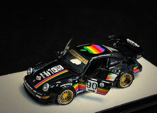 Mô hình xe PGM 1:64 Porsche 993 RWB Apple in Black Regular Version / PGM-640009A