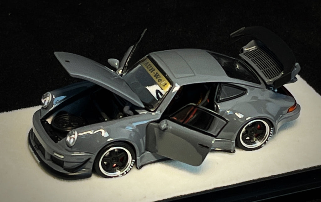 [PRE-ORDER] Mô hình xe PGM 1:64 Porsche 930 RWB in Cement Gray Regular Version / PGM-640208A