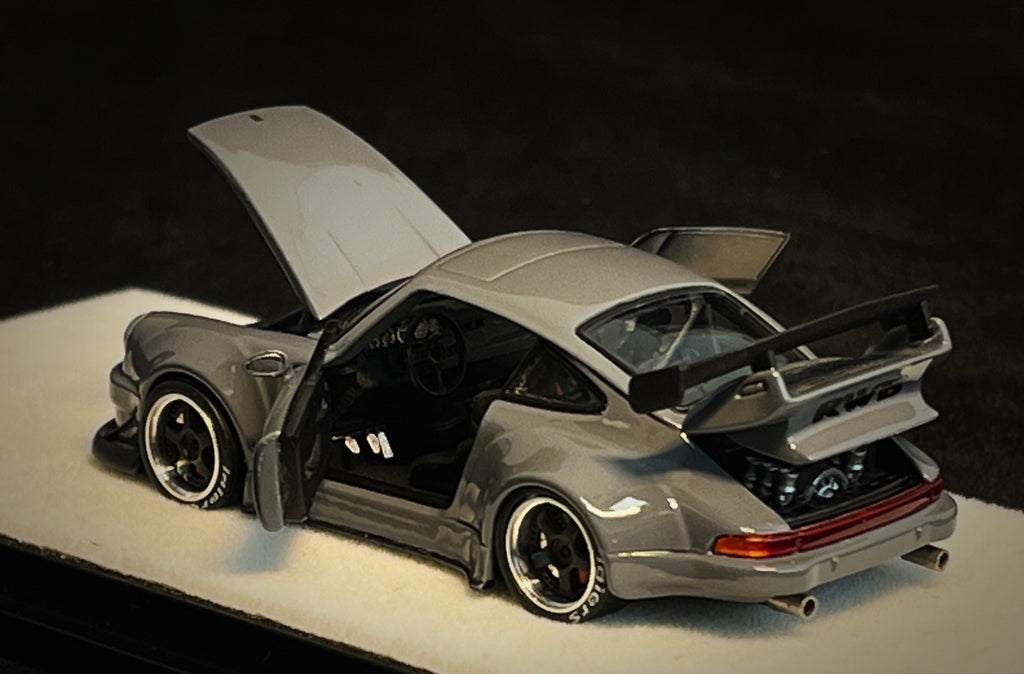 [PRE-ORDER] Mô hình xe PGM 1:64 Porsche 930 RWB in Cement Gray Regular Version / PGM-640208A