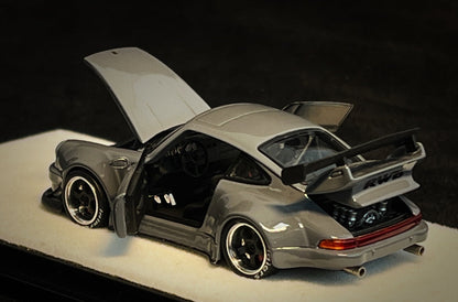 [PRE-ORDER] Mô hình xe PGM 1:64 Porsche 930 RWB in Cement Gray Regular Version / PGM-640208A
