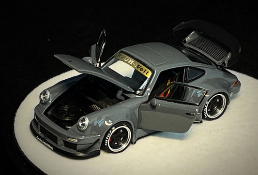 [PRE-ORDER] Mô hình xe PGM 1:64 Porsche 930 RWB in Cement Gray Luxury Version / PGM-640208B