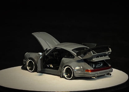 [PRE-ORDER] Mô hình xe PGM 1:64 Porsche 930 RWB in Cement Gray Luxury Version / PGM-640208B