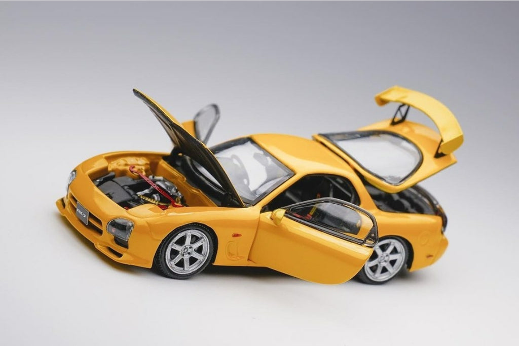 Mô hình xe PGM 1:64 Mazda RX-7 (FD3S) in Yellow Ordinary Version / PGM-640801A