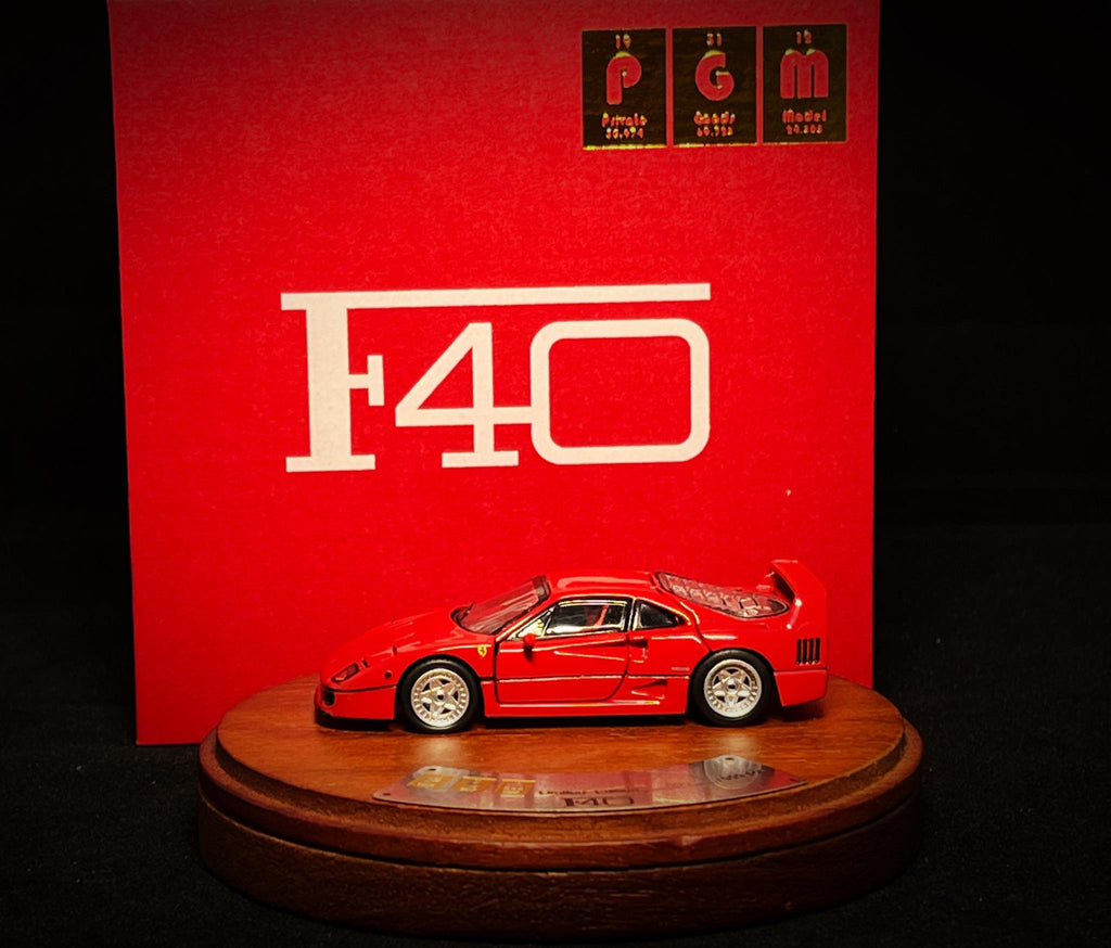 Mô hình xe PGM 1:64 Ferrari F40 Luxury Version in Red / PGM-640901B