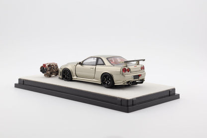 Mô hình xe PGM & One Model 1:64 Nissan Skyline Z-Tune in Millennium Jade Ordinary Version / PGM-641001A