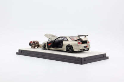 Mô hình xe PGM & One Model 1:64 Nissan Skyline Z-Tune in Millennium Jade Ordinary Version / PGM-641001A