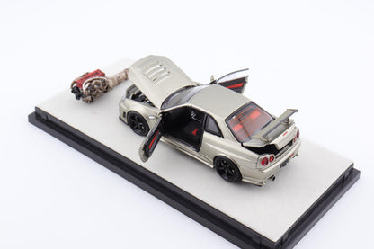Mô hình xe PGM & One Model 1:64 Nissan Skyline Z-Tune in Millennium Jade Ordinary Version / PGM-641001A