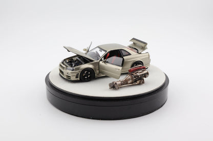 Mô hình xe PGM & One Model 1:64 Nissan Skyline Z-Tune in Millennium Jade Luxury Version / PGM-641001B