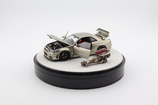 Mô hình xe PGM & One Model 1:64 Nissan Skyline Z-Tune in Millennium Jade Luxury Version / PGM-641001B