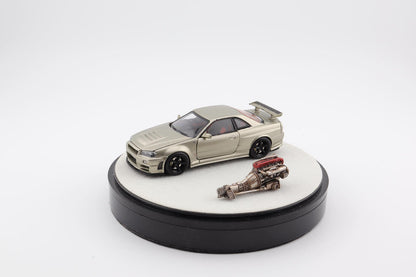 Mô hình xe PGM & One Model 1:64 Nissan Skyline Z-Tune in Millennium Jade Luxury Version / PGM-641001B