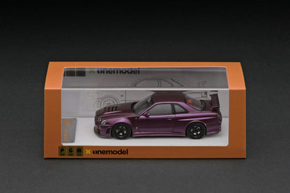 Mô hình xe PGM x One Model 1:64 Nissan Skyline GT-R (R34) in Midnight Purple Regular Version / PGM-641003A