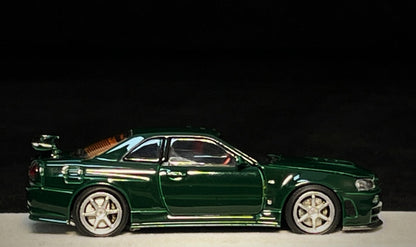 [PRE-ORDER] Mô hình xe PGM 1:64 Nissan Skyline GT-R (R34) in British Green Regular Version / PGM-641005A