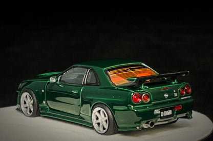 [PRE-ORDER] Mô hình xe PGM 1:64 Nissan Skyline GT-R (R34) in British Green Luxury Version / PGM-641005B