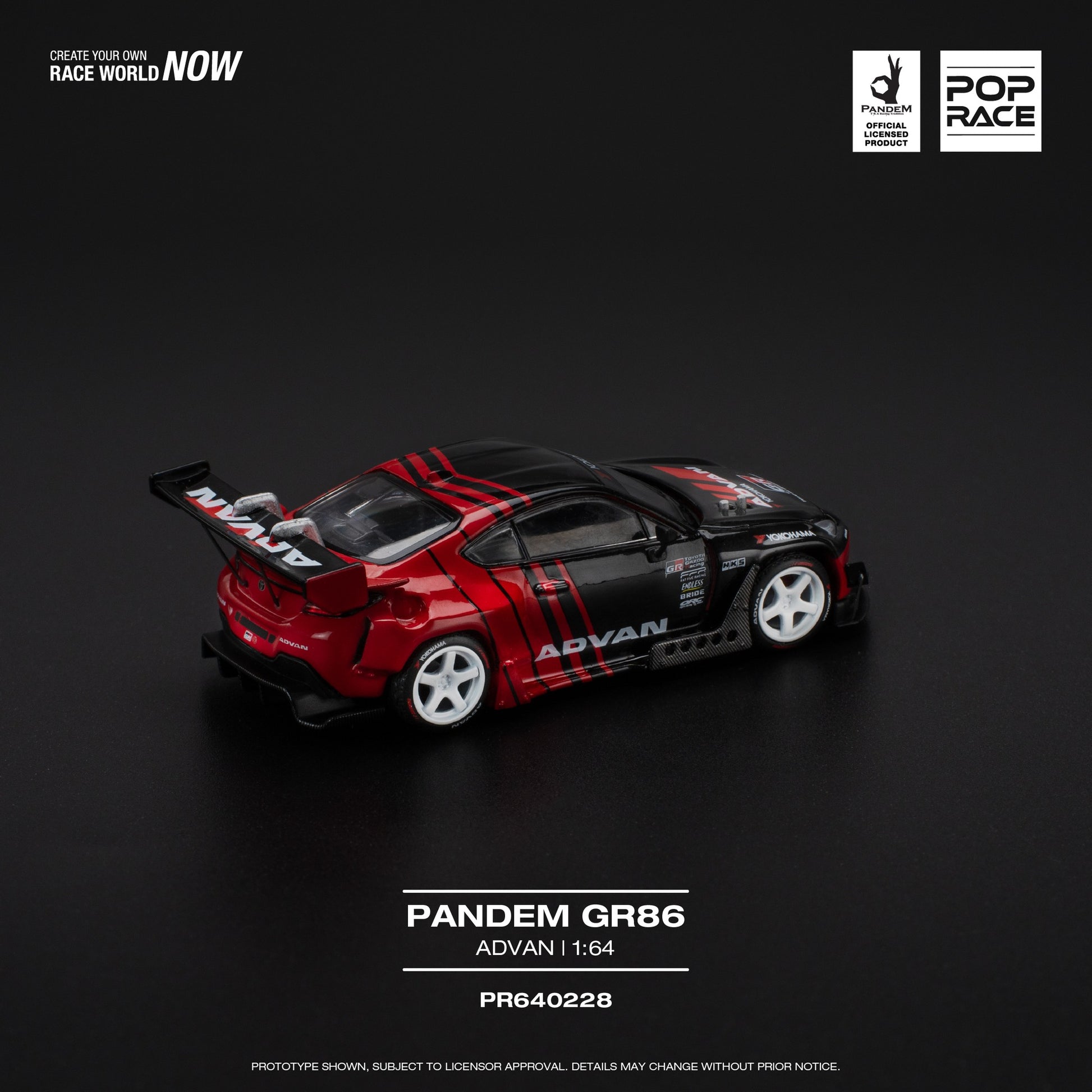 [Mocus Bán lượt mua trước] Sắp ra  mắt mô hình xe POPRACE 1:64Toyota GR86 Có Thể Mở Nắp Advan #228