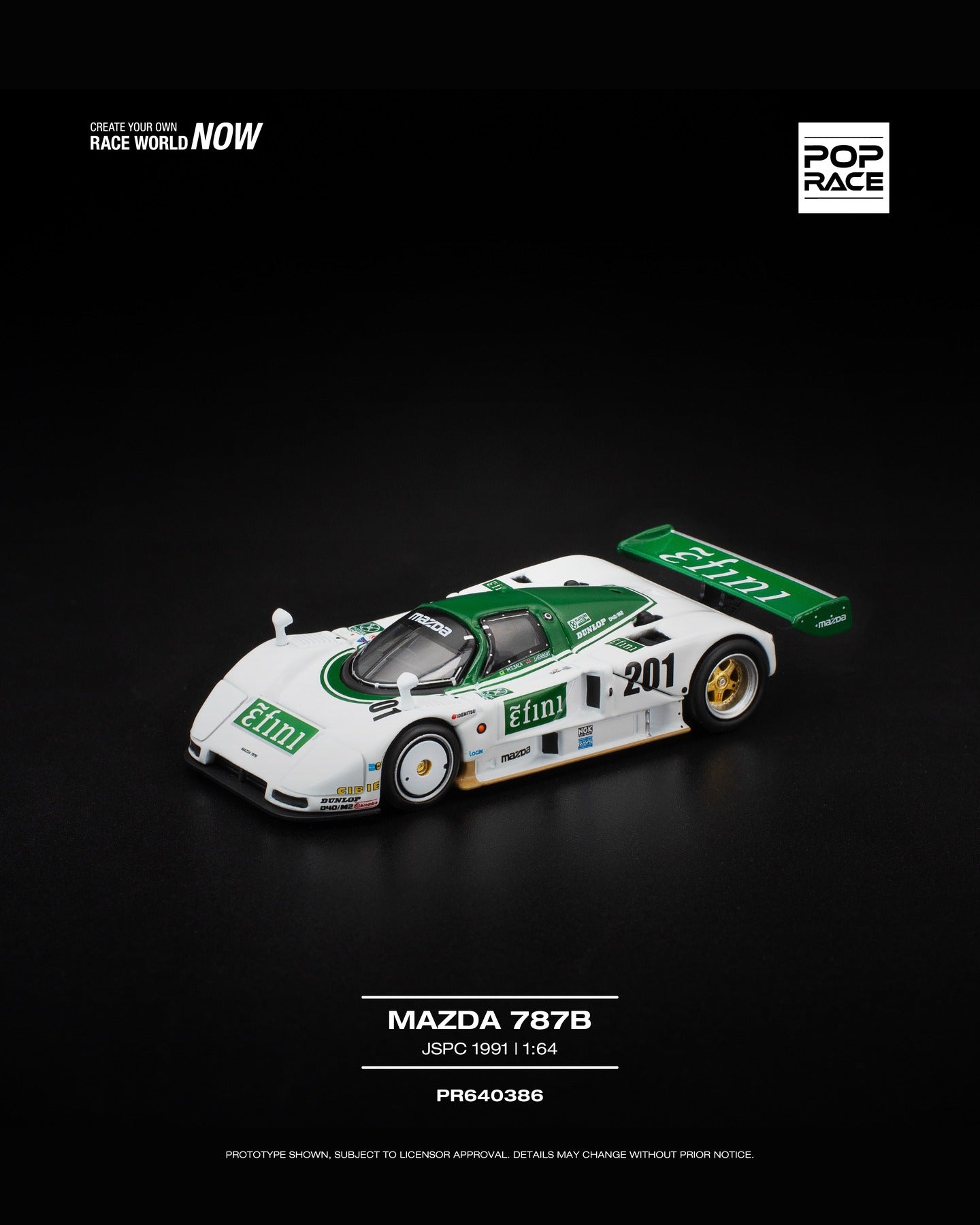 [Mocus Bán lượt mua trước] Sắp ra  mắt mô hình xe POPRACE 1:64 Mazda 787b Jspc 1991 #386