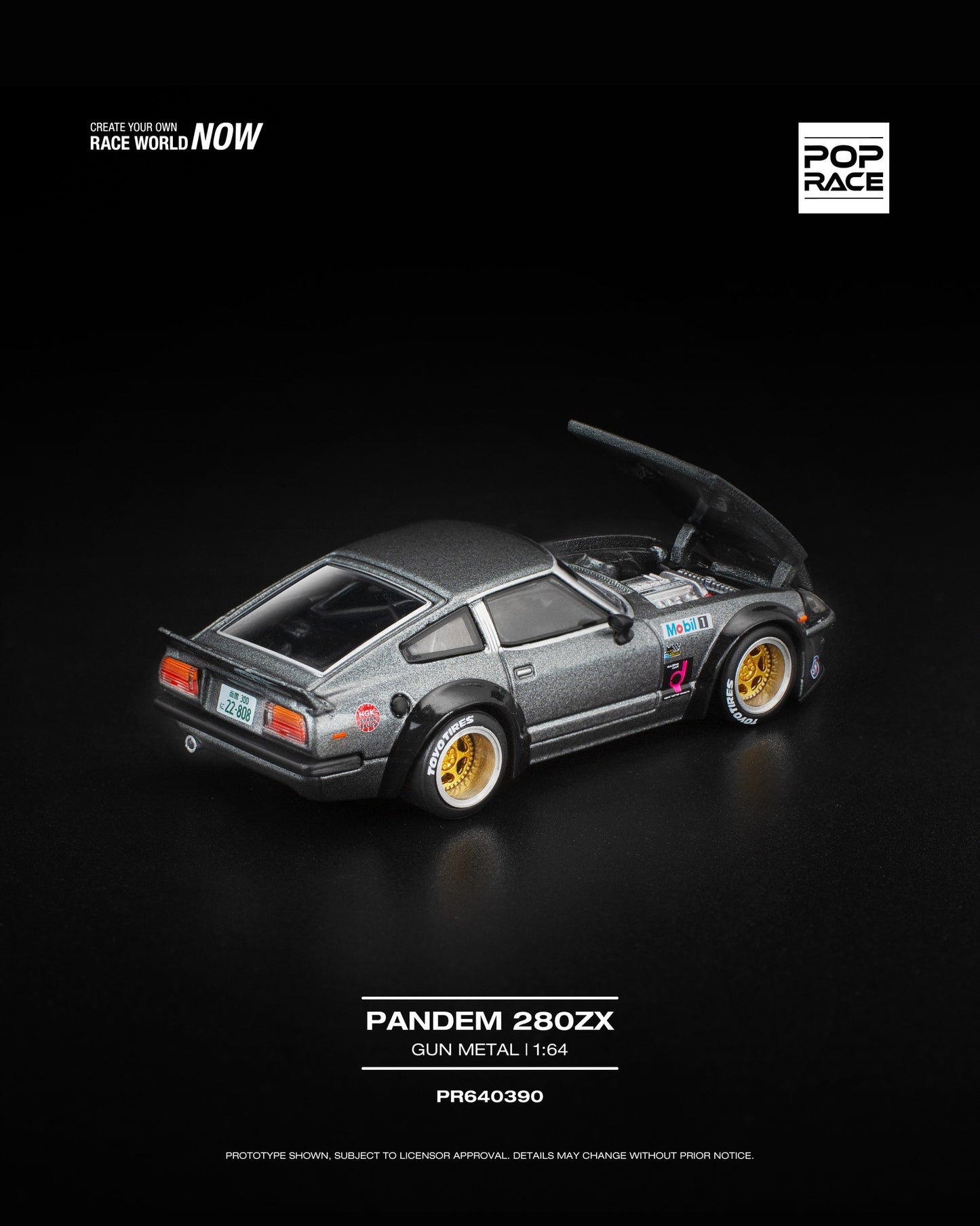 [Mocus Bán lượt mua trước] Sắp ra mắt tháng Q1/2026 mô hình xe POPRACE 1:64 Nissan 280 ZX Rocket bunny #390