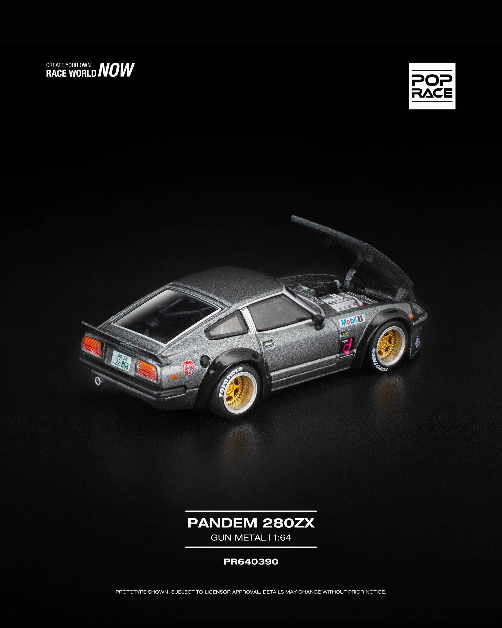 [Mocus Bán lượt mua trước] Sắp ra mắt tháng Q1/2026 mô hình xe POPRACE 1:64 Nissan 280 ZX Rocket bunny #390