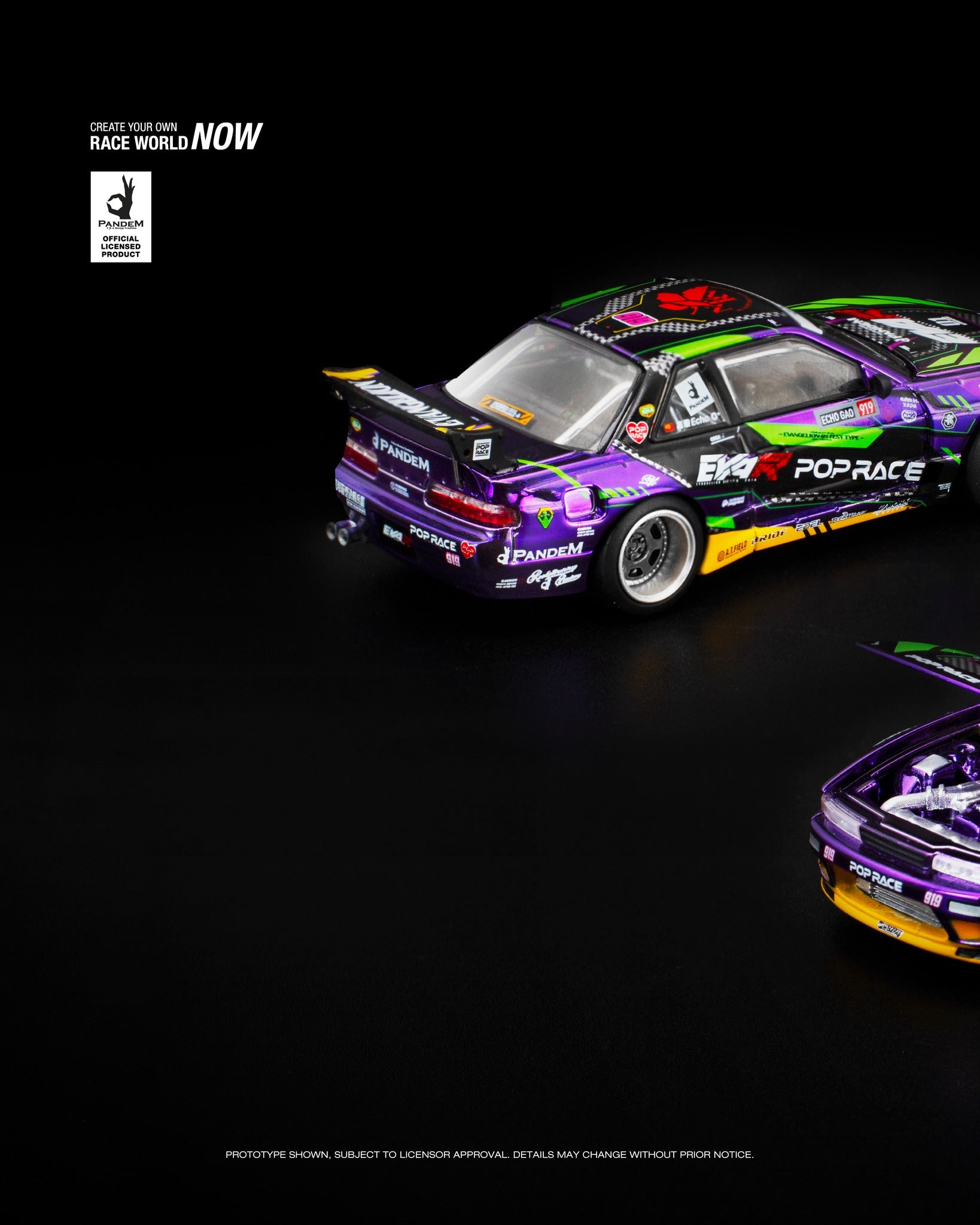 [Mocus Bán lượt mua trước] Sắp ra mắt tháng Q1/2026 mô hình xe POPRACE 1:64 Nissan S13 R EVA #432