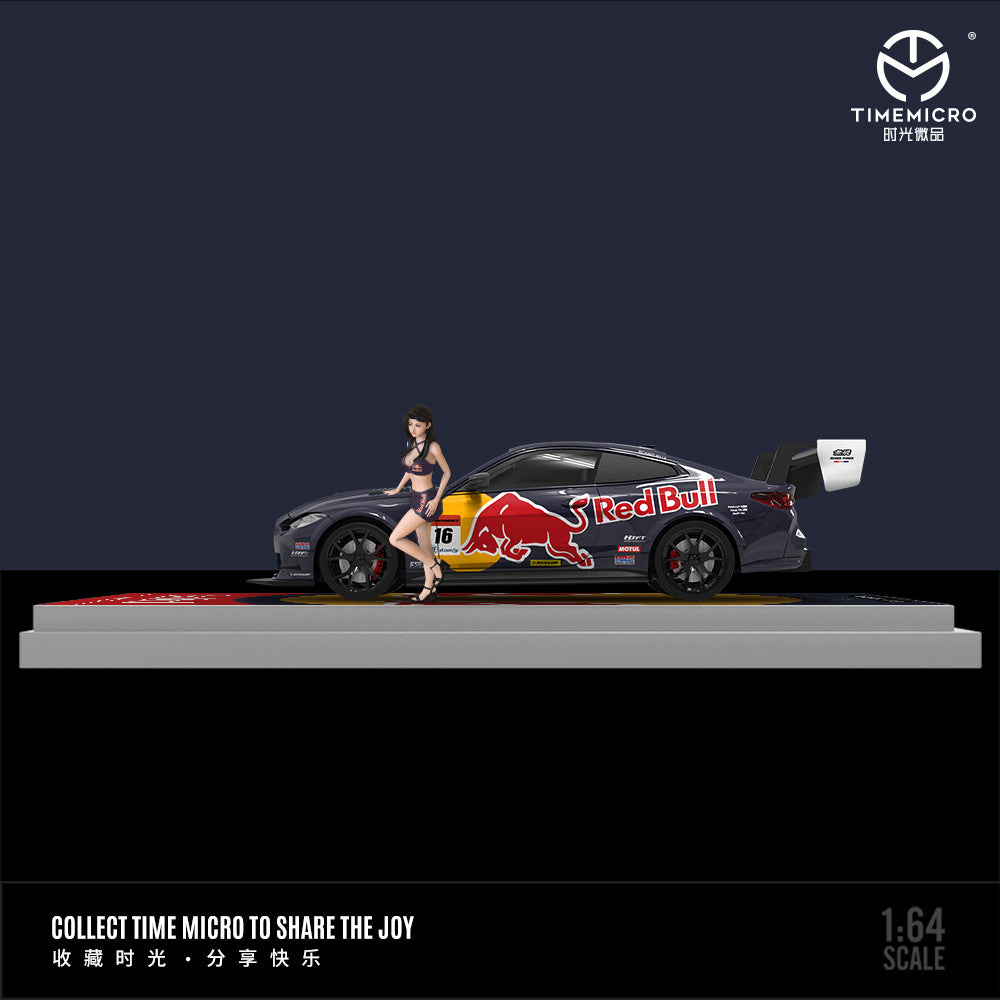 [PRE-SALE 08/2025] Mô hình xe Time Micro 1/64 BMW M4 Barbecue Edition Red Bull/Silver Bull