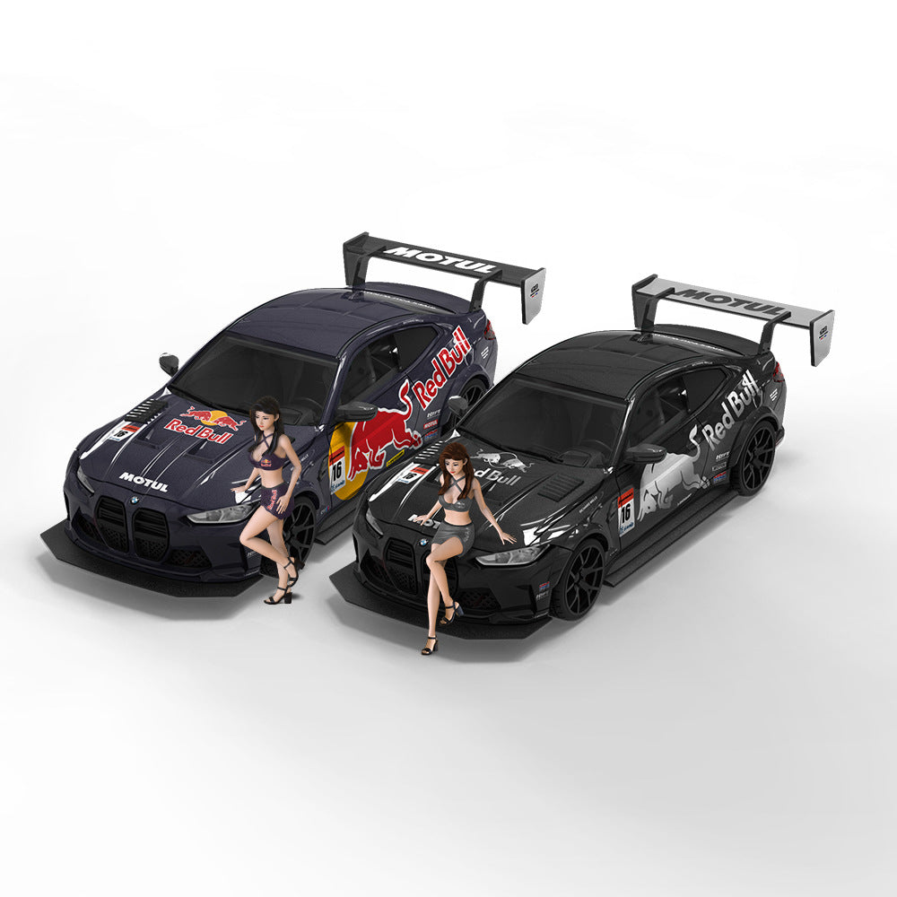 [PRE-SALE 08/2025] Mô hình xe Time Micro 1/64 BMW M4 Barbecue Edition Red Bull/Silver Bull