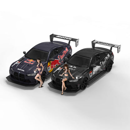 [PRE-SALE 08/2025] Mô hình xe Time Micro 1/64 BMW M4 Barbecue Edition Red Bull/Silver Bull