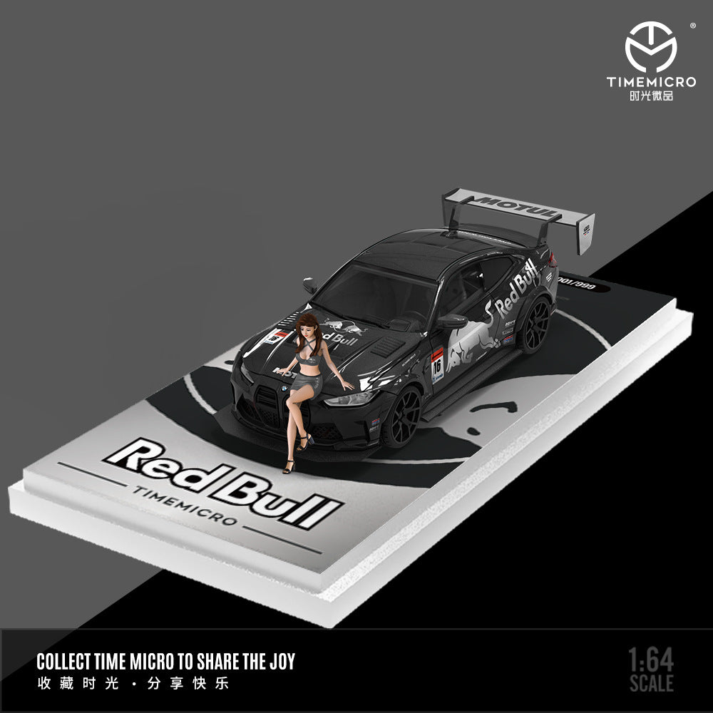 [PRE-SALE 08/2025] Mô hình xe Time Micro 1/64 BMW M4 Barbecue Edition Red Bull/Silver Bull