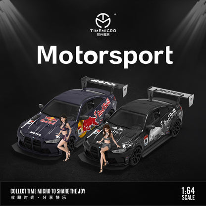 [PRE-SALE 08/2025] Mô hình xe Time Micro 1/64 BMW M4 Barbecue Edition Red Bull/Silver Bull