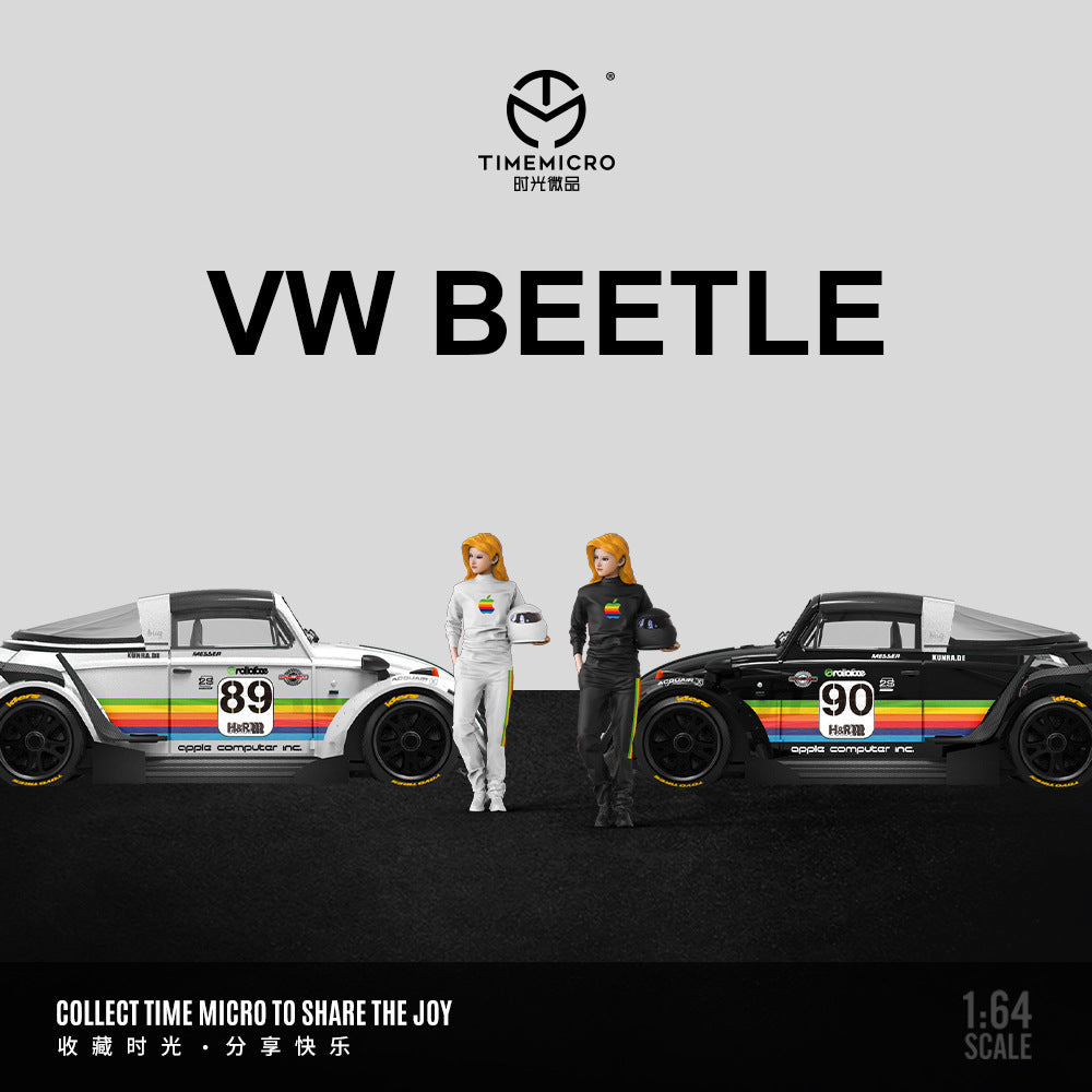 [PRE-SALE 08/2025] Mô hình xe Time Micro 1/64 Beetle Apple Black/White