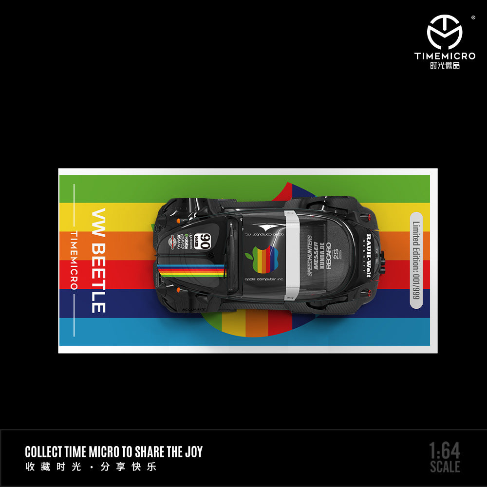 [PRE-SALE 08/2025] Mô hình xe Time Micro 1/64 Beetle Apple Black/White