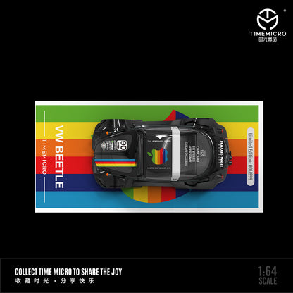 [PRE-SALE 08/2025] Mô hình xe Time Micro 1/64 Beetle Apple Black/White