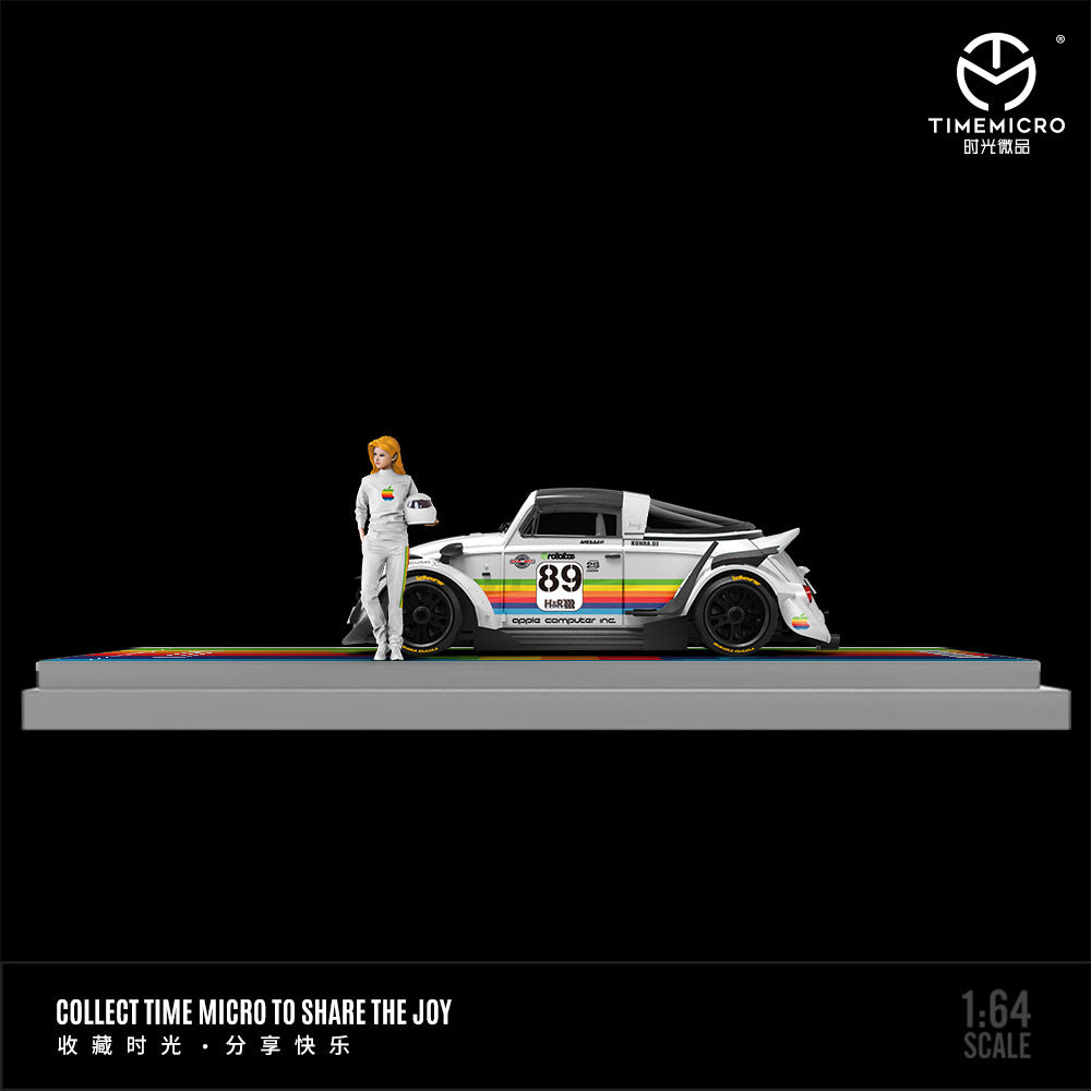 [PRE-SALE 08/2025] Mô hình xe Time Micro 1/64 Beetle Apple Black/White