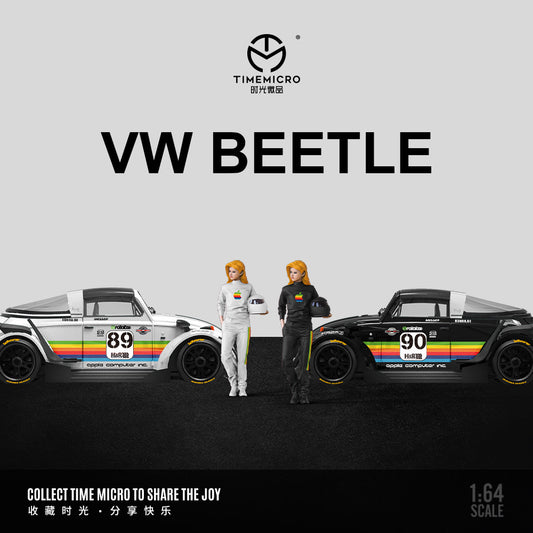 [PRE-SALE 08/2025] Mô hình xe Time Micro 1/64 Beetle Apple Black/White