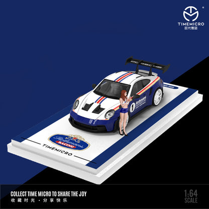 [PRE-SALE 08/2025] Mô hình xe Time Micro 1/64 Lovegate Trailer và Porsche 992 GT3 RS Dakar