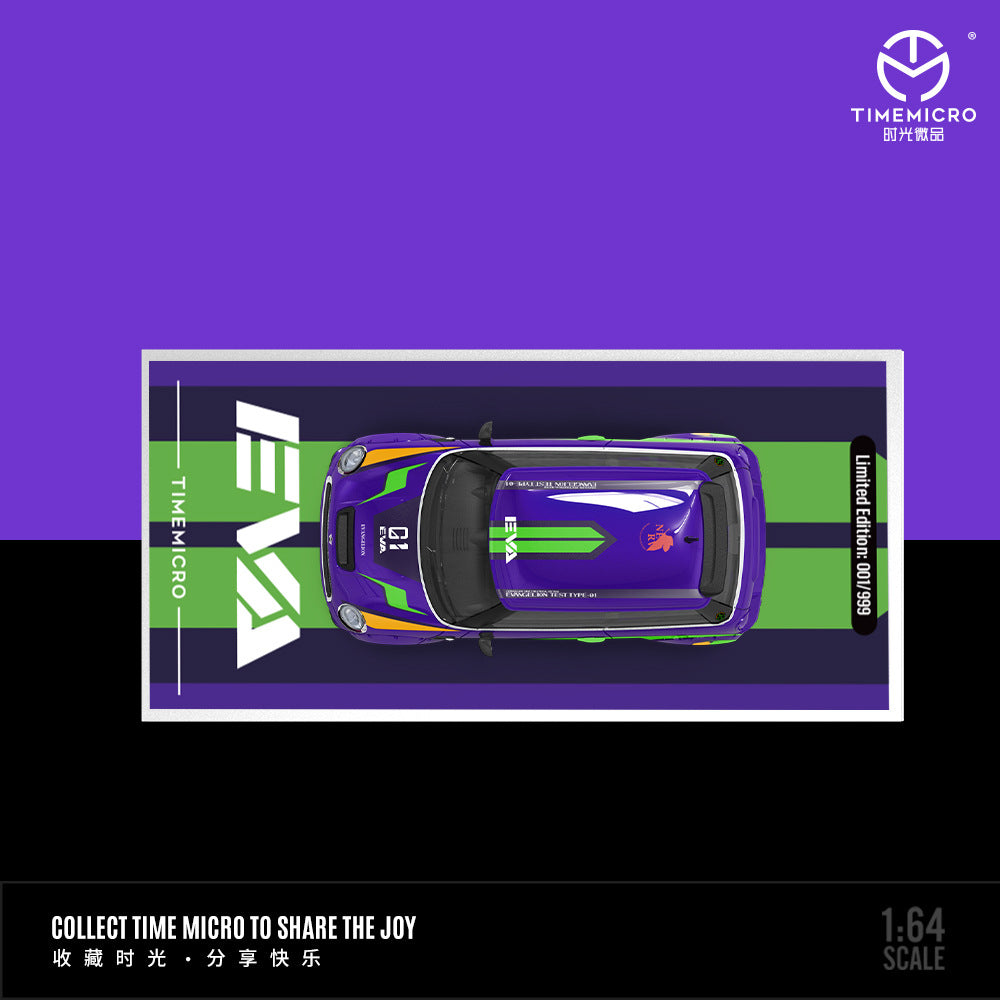 [PRE-SALE 08/2025] Mô hình xe Time Micro 1/64 MINI COOPER EVA Red/Blue