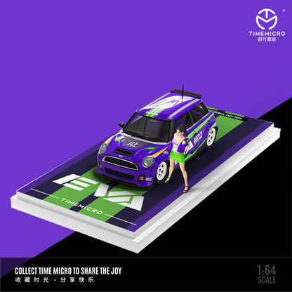 [PRE-SALE 08/2025] Mô hình xe Time Micro 1/64 MINI COOPER EVA Red/Blue