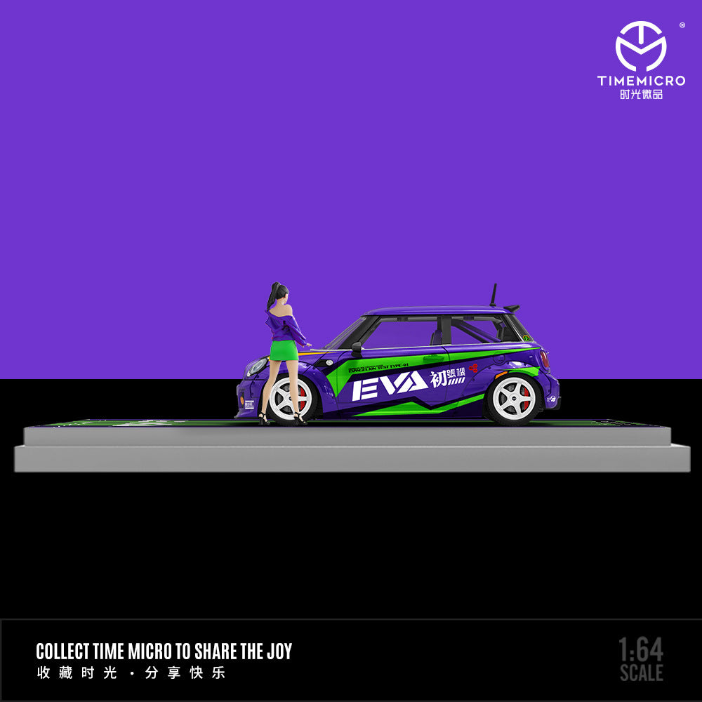[PRE-SALE 08/2025] Mô hình xe Time Micro 1/64 MINI COOPER EVA Red/Blue