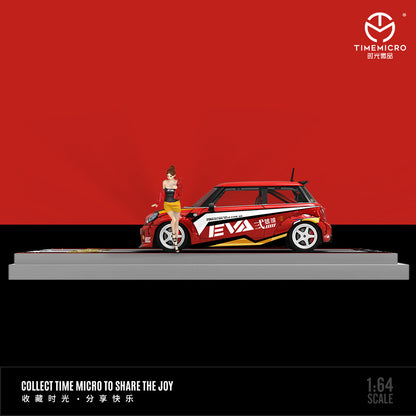 [PRE-SALE 08/2025] Mô hình xe Time Micro 1/64 MINI COOPER EVA Red/Blue